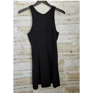 ATHLETA En Route Scuba Dress Sleeveless Pleated Athletic 511522 Black Tennis M